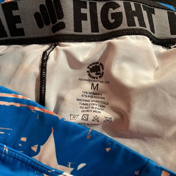 Feed Me Fight Me Men's Blue/Black Shorts - Size Medium - Picture 4 of 4